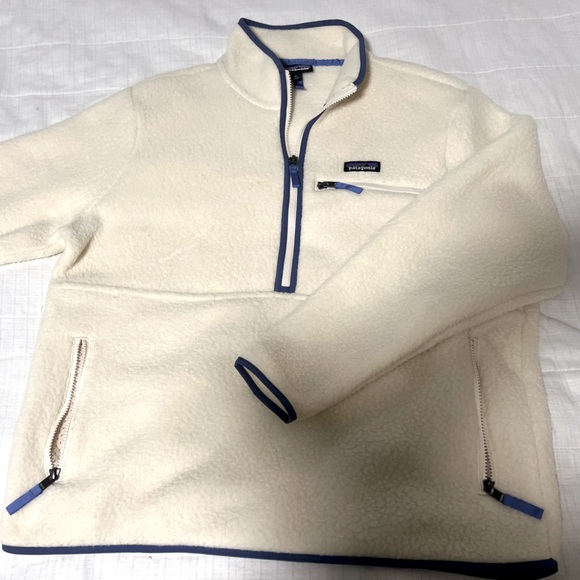 Patagonia retro pile fleece marsupial half zip sweater Women’s XL - Picture 2 of 8